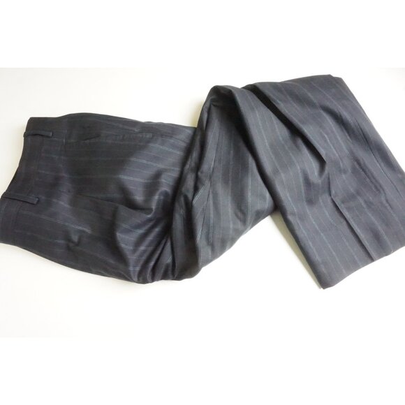 Kiton Navy Blue Striped 100% Wool 2 Pc Suit Jacket Pants Sz 49L Made in Italy - Picture 10 of 11